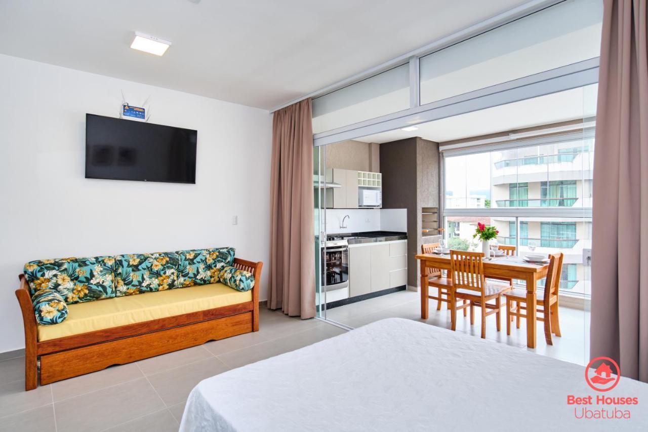 Bh47 - Quintanilha - Bh47: Charmoso, Com Ar, Piscina E Varanda Gourmet Ubatuba