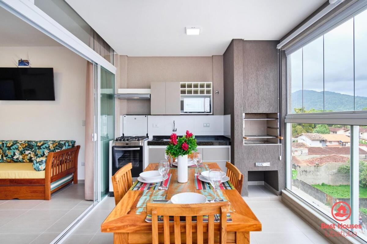 Bh47 - Quintanilha - Bh47: Charmoso, Com Ar, Piscina E Varanda Gourmet Apartment Ubatuba